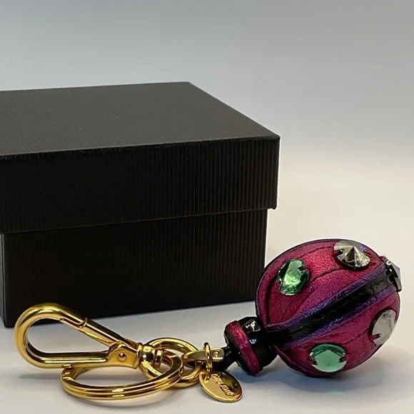 Miu Miu Pink and Gold Keychain/Bagcharm with Studded Accents - Picture 7 of 7